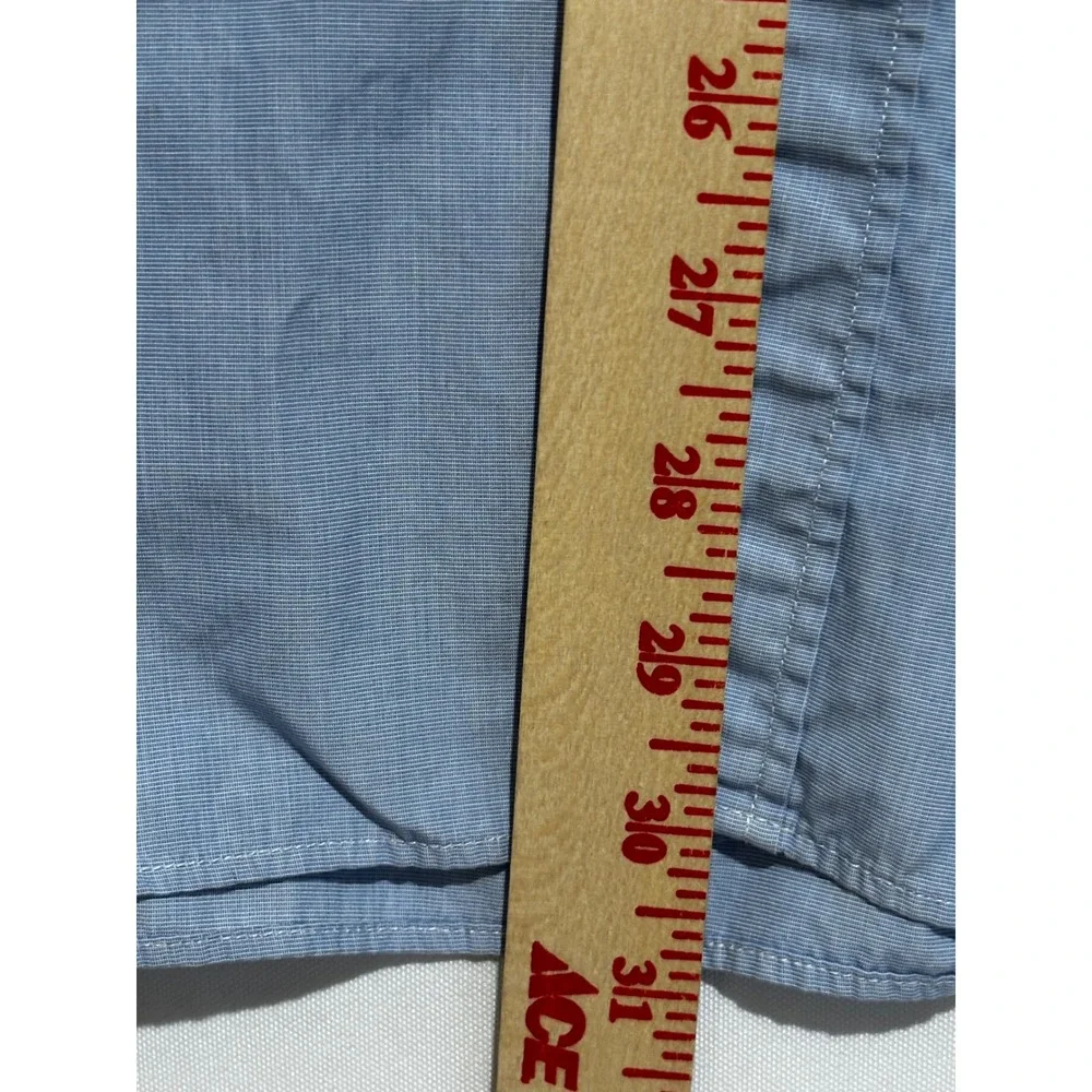 J.Crew Haberdashery‎ Mens XL Slim Fit Light Blue Micro Button Down Shirt Sz XL
